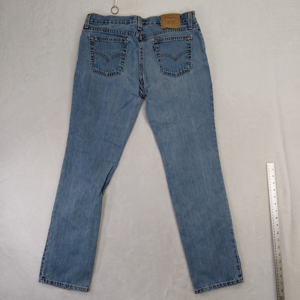 Levis 507 Superlow Slim Jeans Womens 11M Light Wash Vintage Made in USA 32x29 - Picture 7 of 8